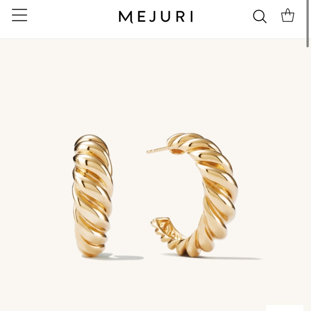Mejuri Large croissant dome hoops